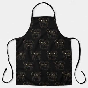 Delantal Bulldog Inglés Negro