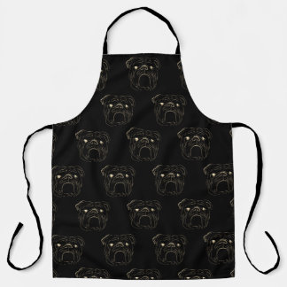 Delantal Bulldog Inglés Negro