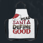 Delantal Bulldog inglés Santa Christmas Tree Lights Xmas B<br><div class="desc">Desate la alegría de las vacaciones con nuestro "Bulldog inglés Santa"...  ¡Suéter navideño de Navidad! Es la manera perfecta de celebrar la temporada con tu amigo. 🎄 🐾 #BulldogSanta</div>