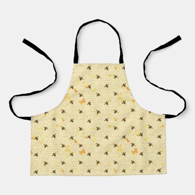 Delantal Bumblebee Honeycomb Amber Apron (Anverso)