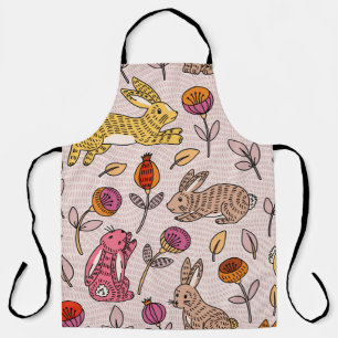 Delantal Bunnies Coloridos: Cuta Vintage Floral.