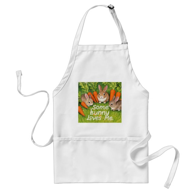 Delantal Bunnies y zanjas de Pascua (Frente)