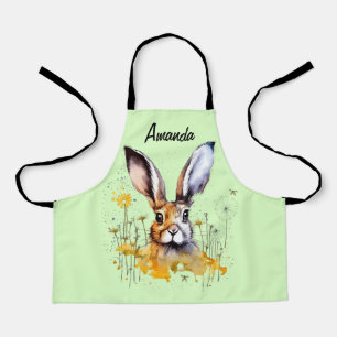 Delantal Bunny floral con Dandelis amarillos