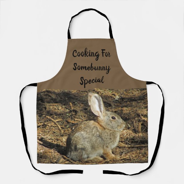Delantal Bunny Pun Adorable Wilderness Animal Photo Rabbit (Anverso)