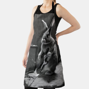 Delantal Bunny tocando una guitarra