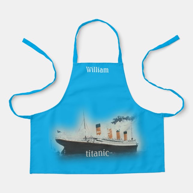 Delantal Buque Titanic Blue White Star Line (Anverso)