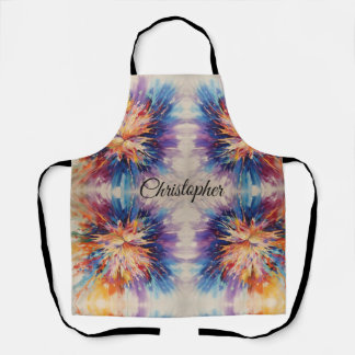 Delantal Burbuja de color del arco iris abstracto