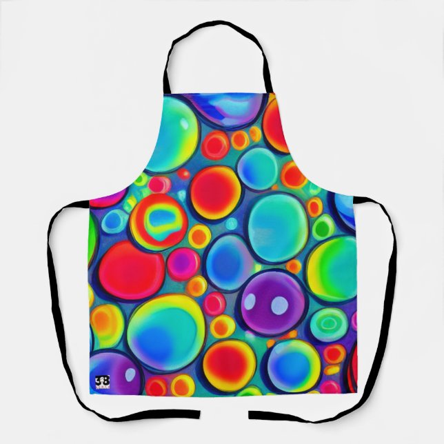Delantal Burbujas arcoiris de Apron (Anverso)