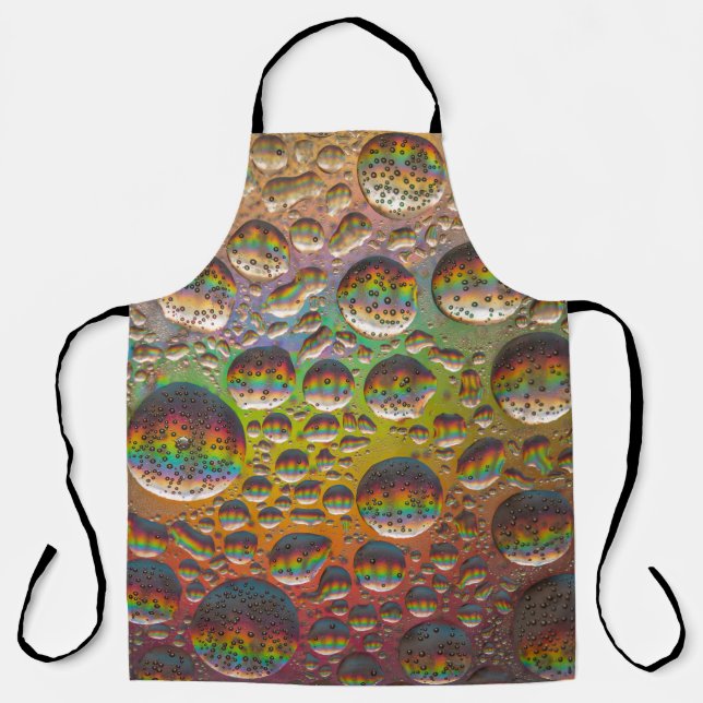 Delantal Burbujas verdes y amarillas azules (Anverso)