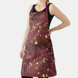 Delantal Burgundy Bee Series Design One