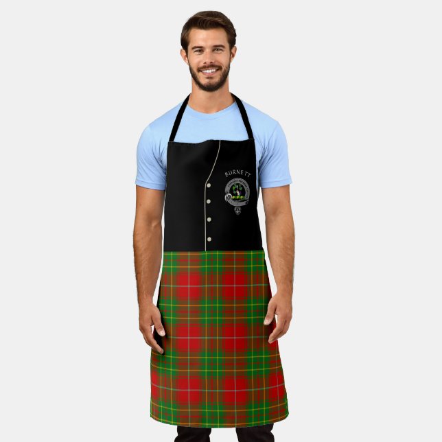 Delantal Burnett Clan Badge & Tartan Kilt (Gastado)