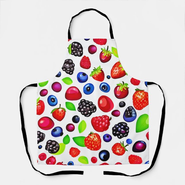 Delantal Burst de Berry: Patrón de Fruity (Anverso)