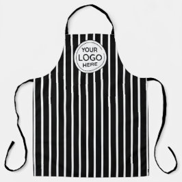 Delantal Business Logo Vertical White Stripes 