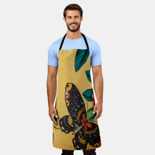 Delantal Butterfly with a bush kitchen apron