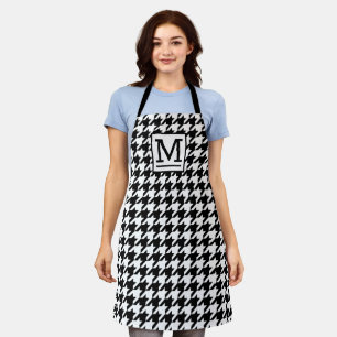 Delantal BW Houndstoth Monogrammed Apron