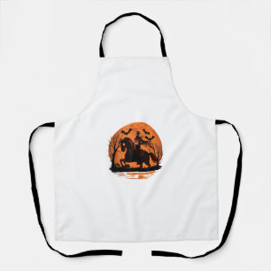 Delantal Caballero arafado en un caballo con una calabaza e