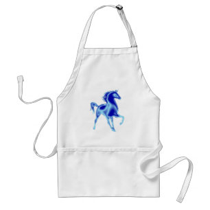Delantal Caballo azul