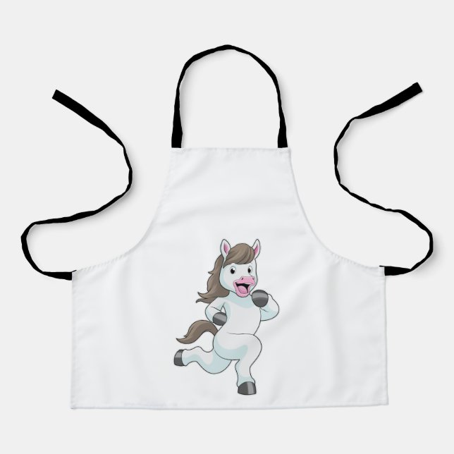 Delantal Caballo como corredor en carrera (Anverso)