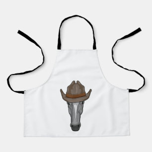 Delantal Caballo como vaquero con Gorra