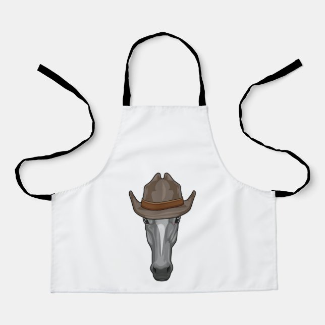 Delantal Caballo como vaquero con Gorra (Anverso)