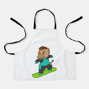 Delantal Caballo con Snowboard