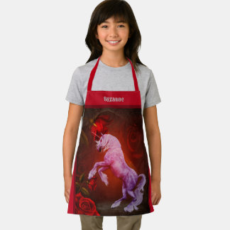 Delantal Caballo de unicornio feroz personalizado