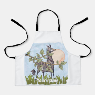 Delantal Caballo escondiéndose 