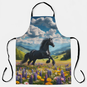 Delantal Caballo floral/resorte/semental