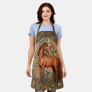 Delantal Caballo Marrón Personalizado Inspirado en William 