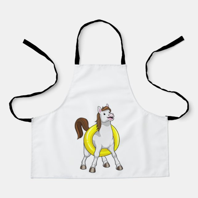 Delantal Caballo nadando con Lifebouy (Anverso)