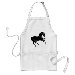 Delantal Caballo Prancing negro