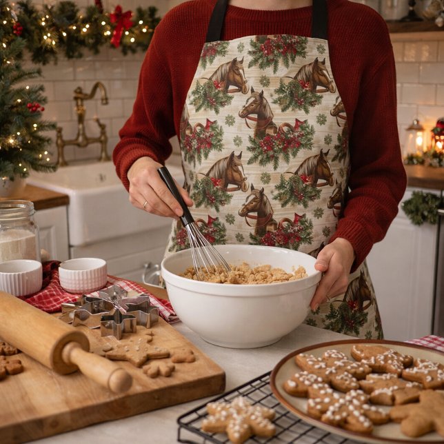 Delantal Caballos de Navidad Country (Subido por el creador)