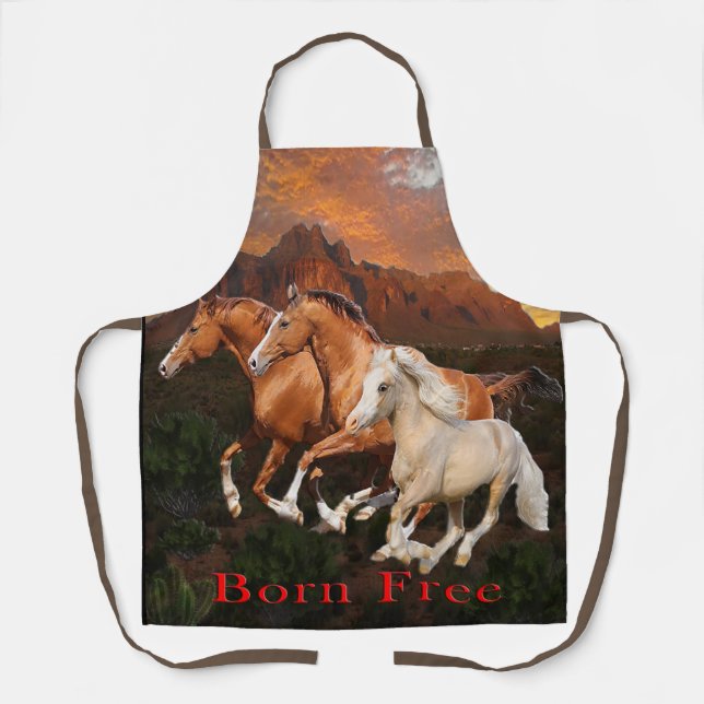 Delantal Caballos salvajes de Arizona (Anverso)