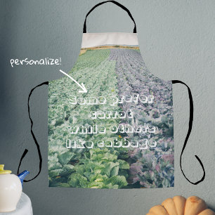 Delantal Cabbage Field: green&purple