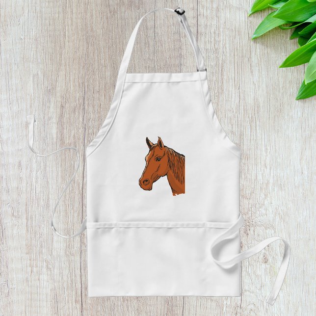 Delantal Cabeza de Caballo Marrón Animal de Granja (Subido por el creador)