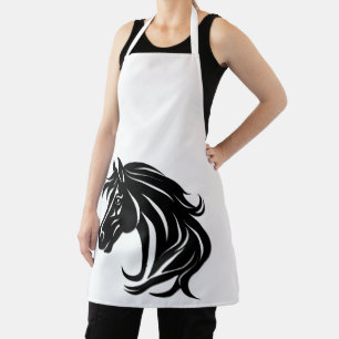 Delantal Cabeza de caballo negro magnífico