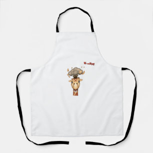 Delantal cabeza de emoji explotando cara de jirafa