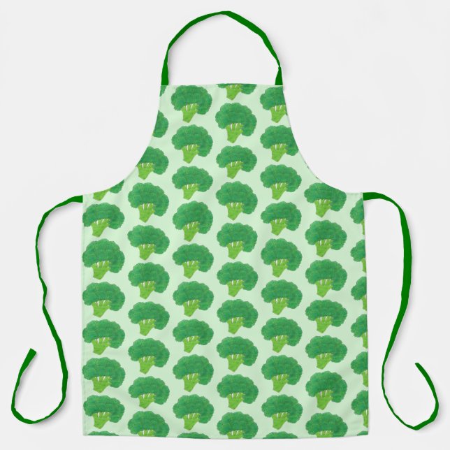 Delantal Cabeza verde de Broccoli Veggie Vegetable Jardín (Anverso)