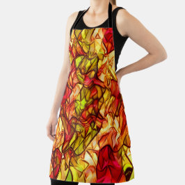 Delantal Cables cruzados ocultos bajo una tela de tela de t