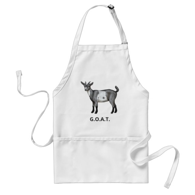 Delantal Cabra manchada de gris suave (Frente)