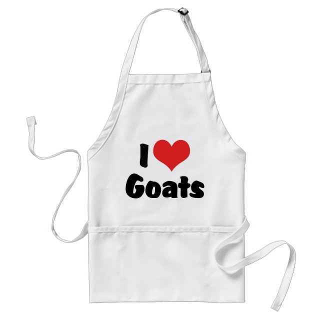 Delantal Cabras Corazón Que Amo - Amante de Cabras (Frente)
