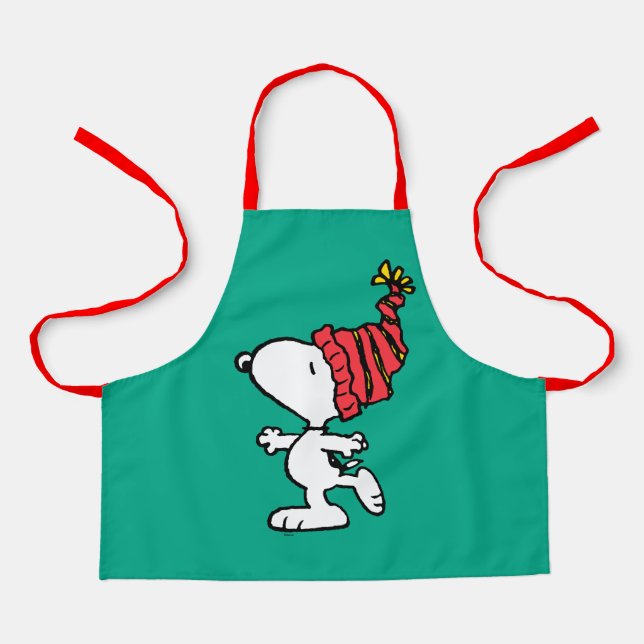 Delantal Cacahuetes | Capa de Beanie de Invierno Snoopy (Anverso)
