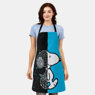 Delantal Cacahuetes   Diseño geométrico de Snoopy