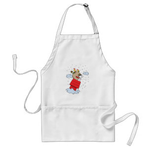 Delantal Cacahuetes   Snoopy el hielo volador a los Navidad