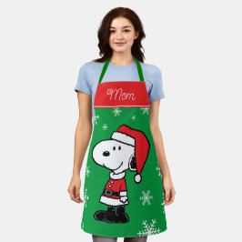 Delantal Cacahuetes | Snoopy Santa Claus | Añadir su nombre
