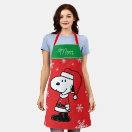 Delantal Cacahuetes | Snoopy Santa Claus | Añadir su nombre