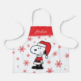 Delantal Cacahuetes | Snoopy Santa Claus | Añadir su nombre