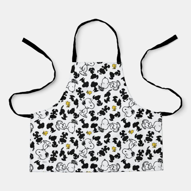 Delantal Cacahuetes | Snoopy & Woodstock Shadow Pattern (Anverso)