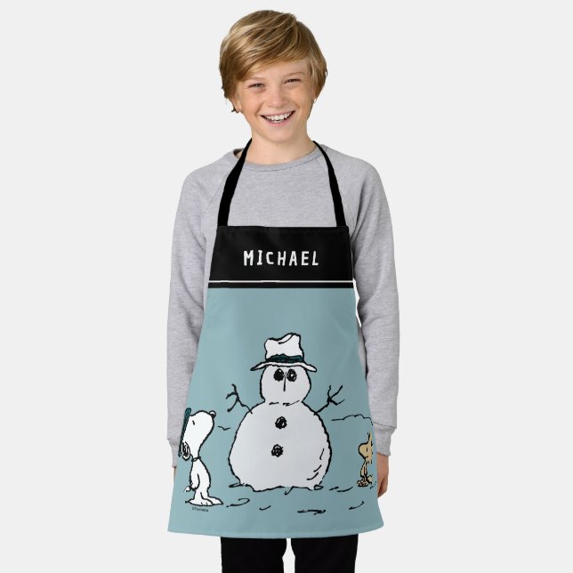 Delantal Cacahuetes | Snowman Snoopy y Woodstock | Añadir n (Gastado)
