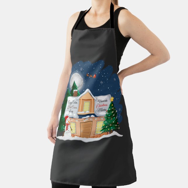 Delantal Cacao caliente y películas favoritas para Navidade (in situ)